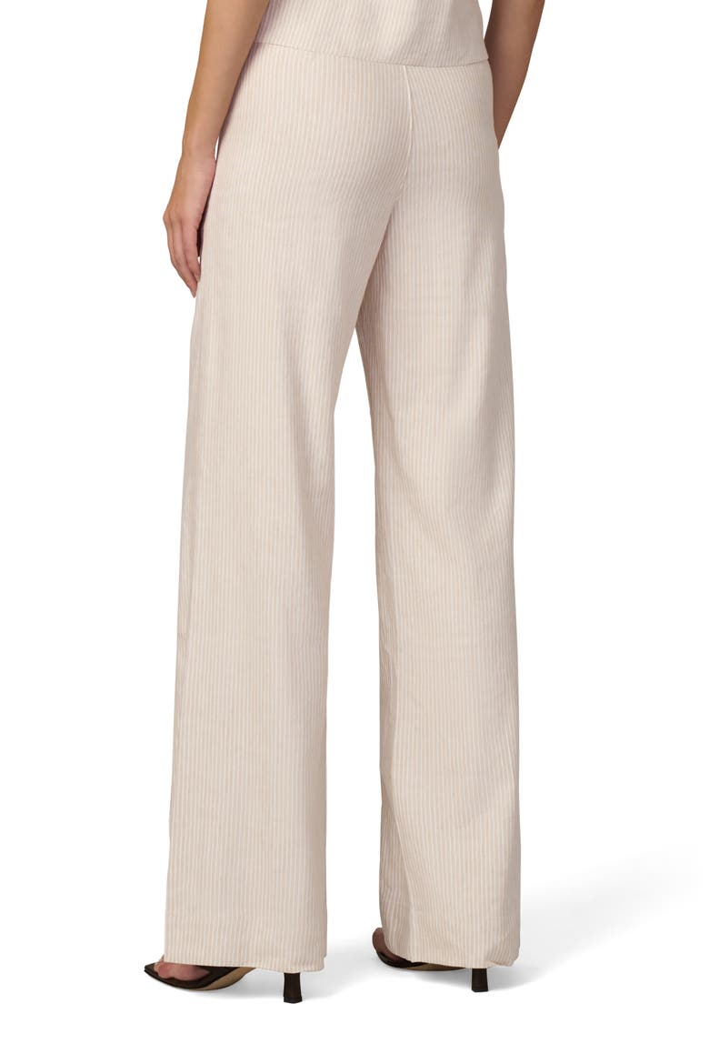 The Clean Stripe Wide Leg Linen Blend Pants, Alternate, color, MIRCO STRIPE