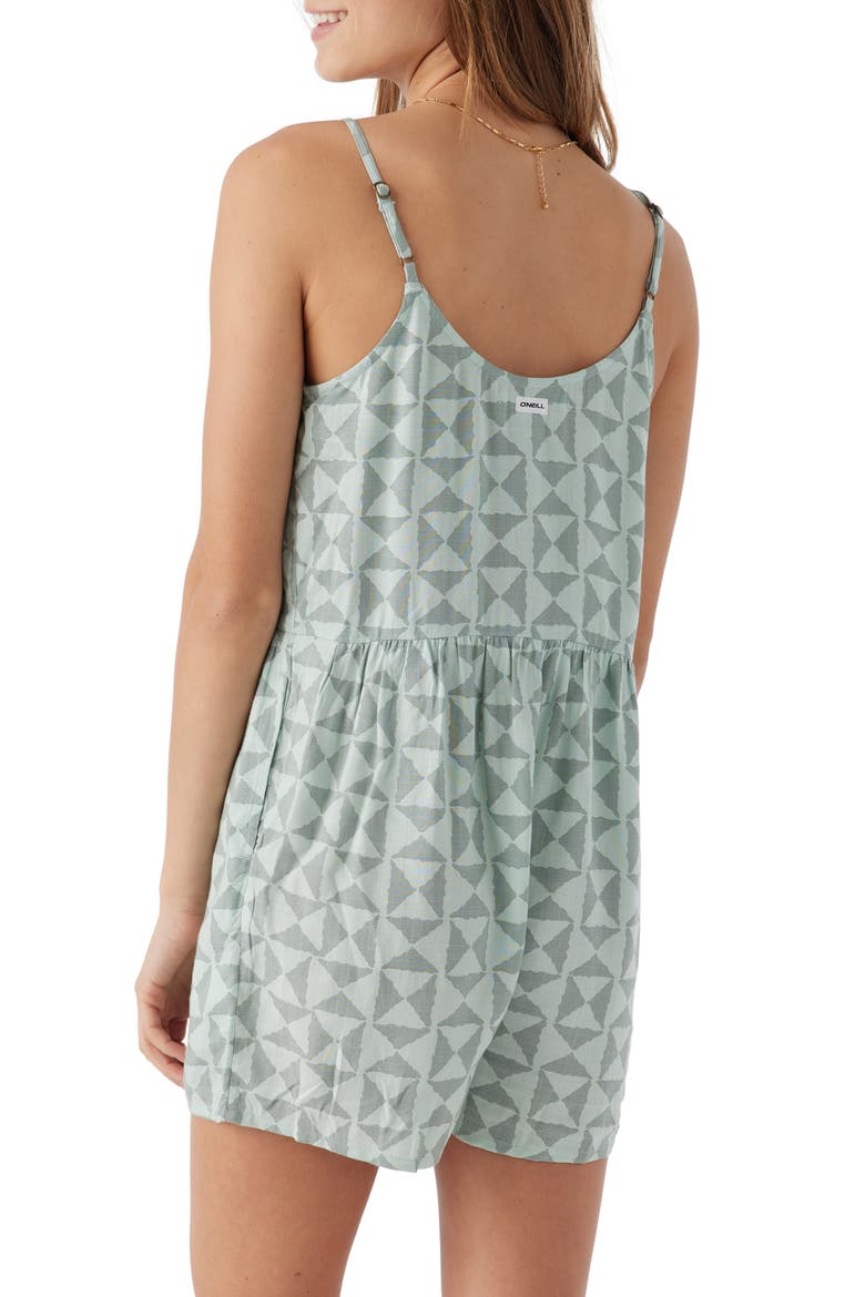 Kids' Emiko Geo Print Romper, Alternate, color, BLUE HAZE