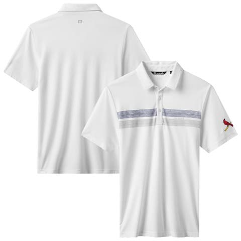 Men's TravisMathew White St. Louis Cardinals Top Recruit Tri-Blend Polo