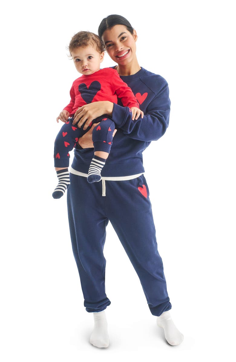 Primary Women's Fit 24/7 Heart Sweatpant, Alternate, color, Navy Lollipop