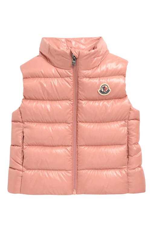 Moncler Kids' Ghany Down Puffer Vest In Pink