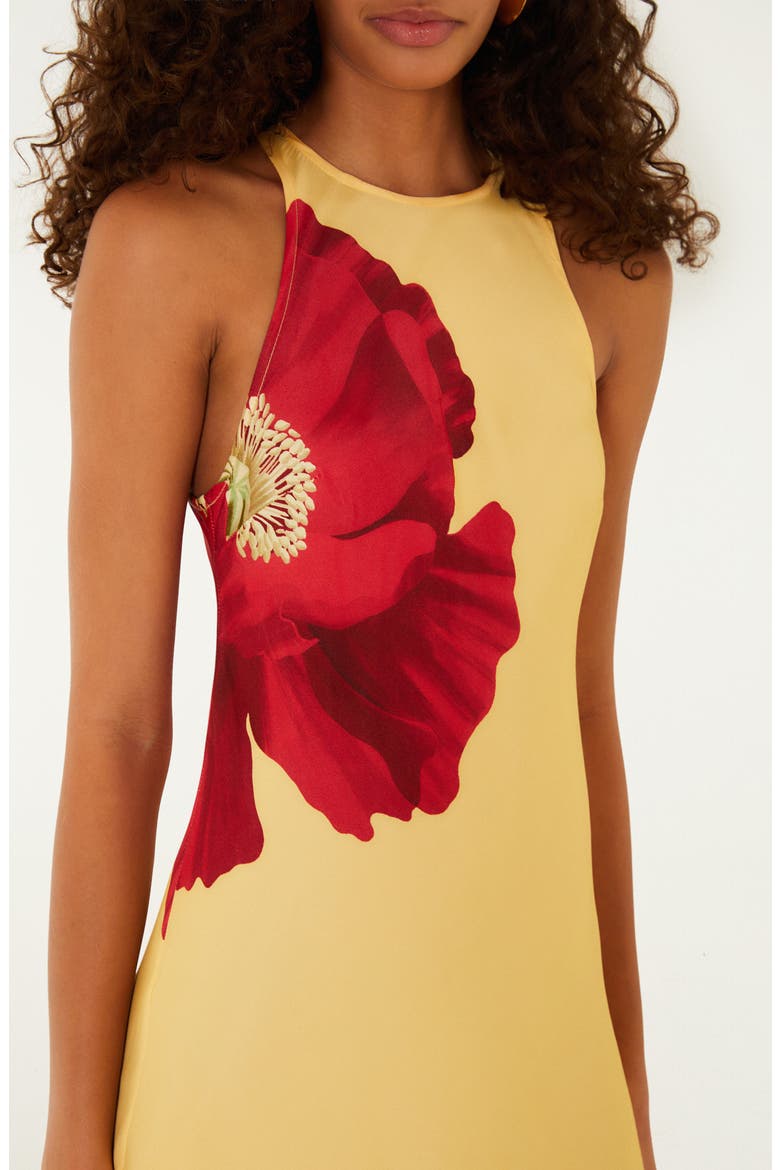 Poppy Flowers Maxi Dress, Alternate, color, YELLOW