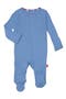 Blue Skies Ribbed Cotton Blend Magnetic Footie