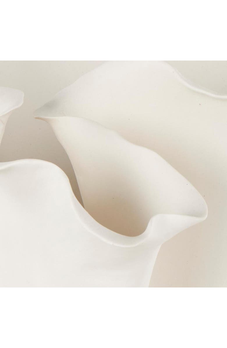 UMA Abstract Ceramic Vase, Alternate, color, White