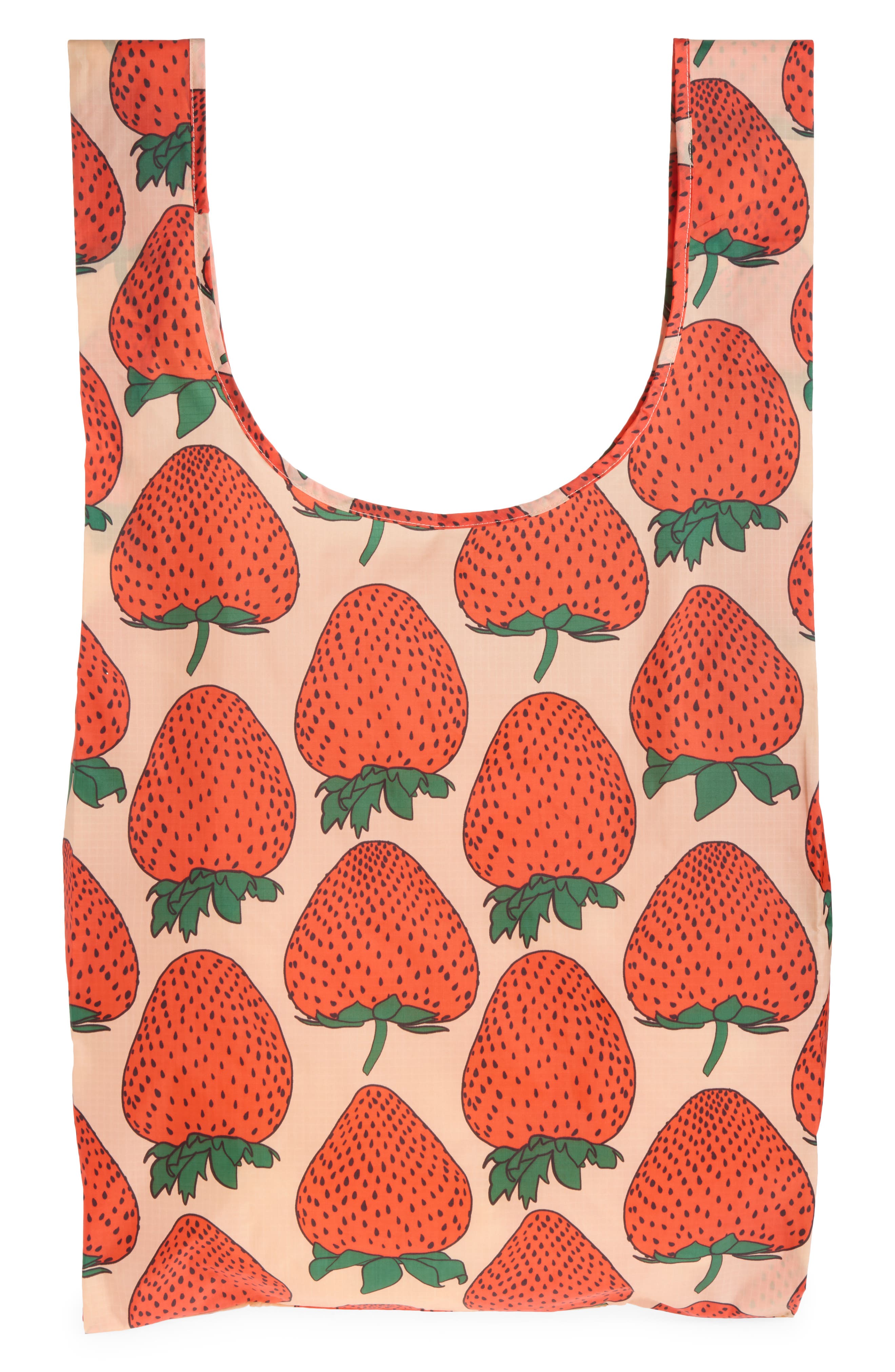 Big Baggu Reusable Tote Bag, Alternate, color, STRAWBERRY