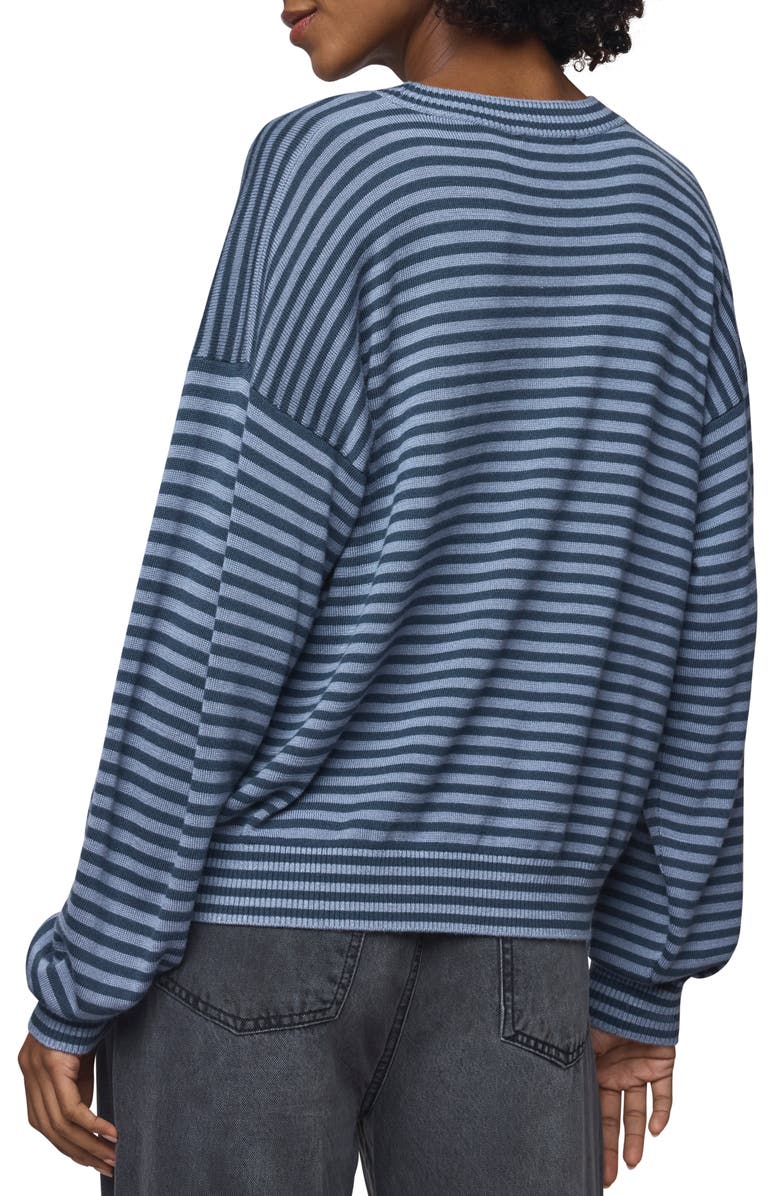 Splendid Georgie Stripe Oversize Sweater, Alternate, color, Ice Navy