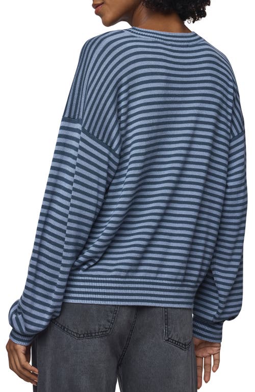 Splendid Georgie Stripe Oversize Sweater In Blue