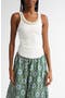 Faux Pearl Embellished Rib Tank