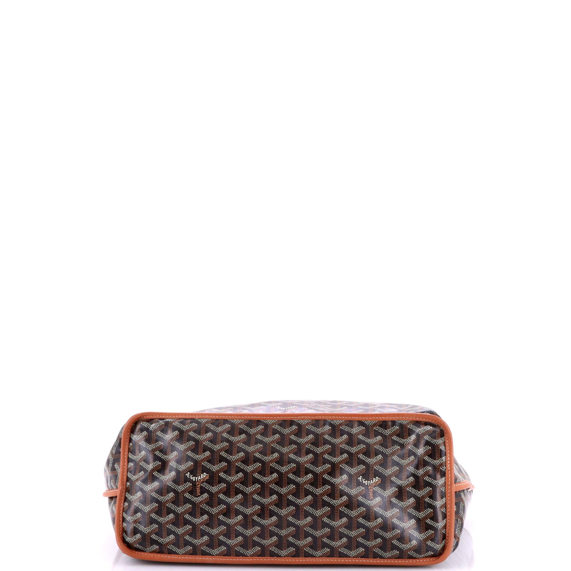 Pre-Owned Goyard Anjou Reversible Tote Coated Canvas PM, Alternate, color, Brown