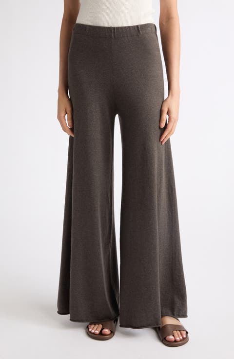 Ainsley Cotton & Cashmere Wide Leg Pants