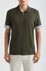 Reiss Bruno Quarter Zip Polo