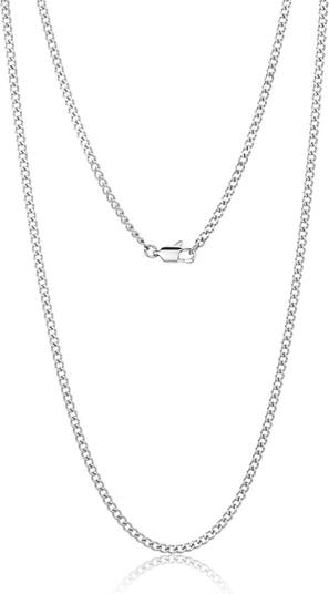 Men's Water Resistant Cuban Chain Link Necklace