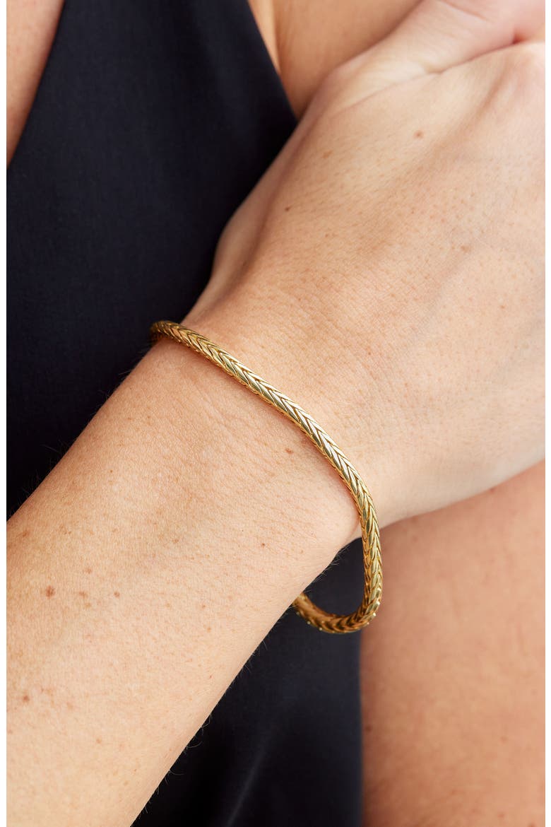 Cylindrical Wheat Chain Bracelet, Alternate, color, YELLOW