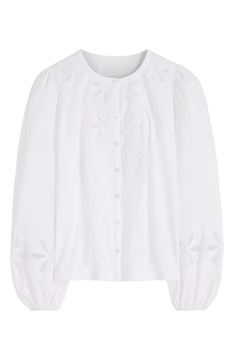 Boden Annabelle Scallop Cutwork Lace Top, Alternate, color, 