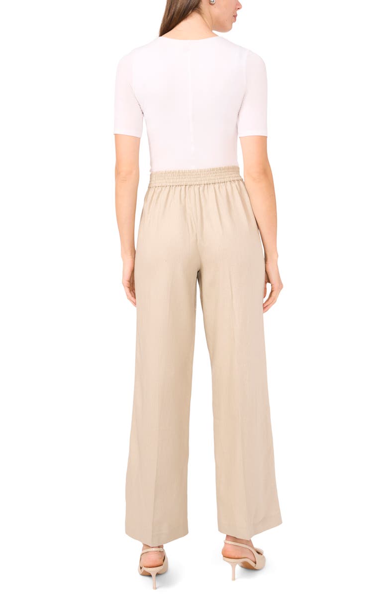 Halogen<sup>®</sup> Linen Blend Crop Wide Leg Pants, Alternate, color, Taupe Bisque
