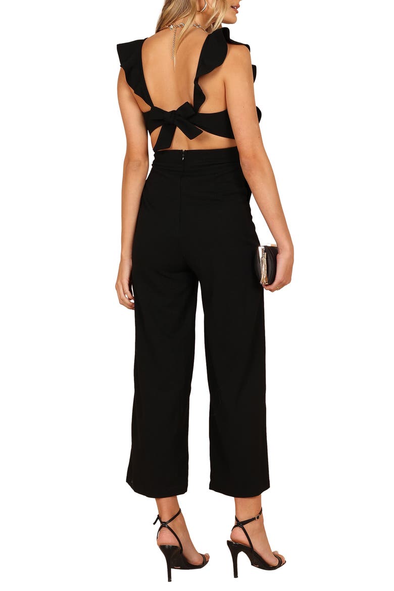 Mills Crop Jumpsuit, Alternate, color, BLACK