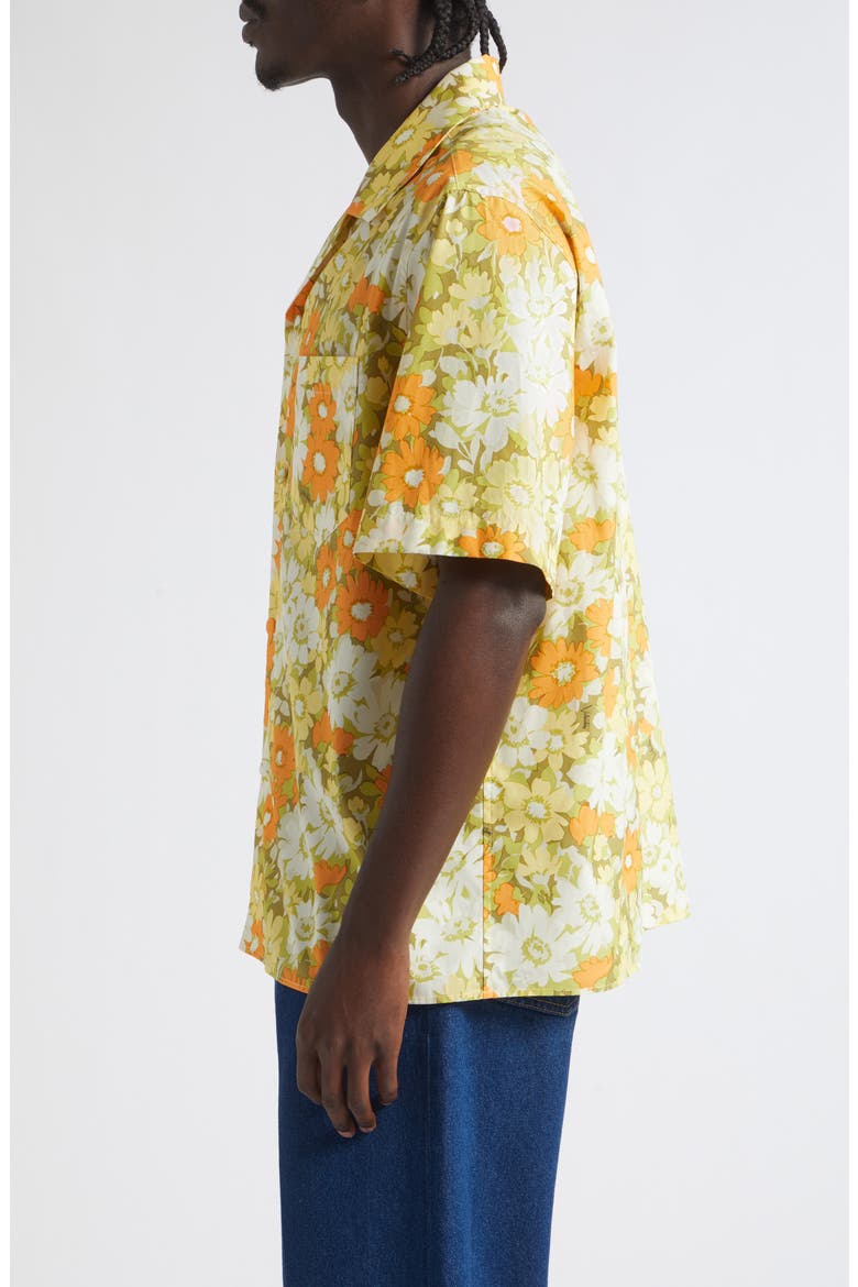 Floral Camp Shirt, Alternate, color, YELLOW MULTI