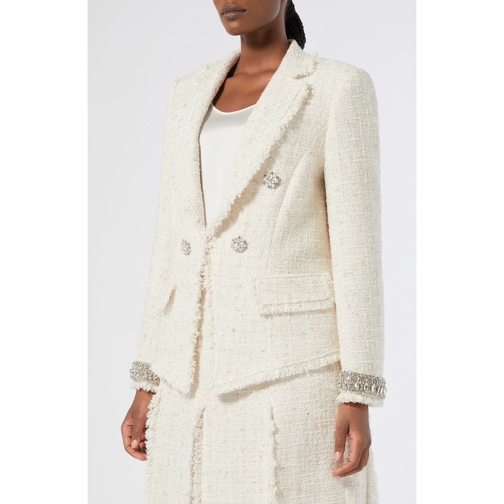 Marina Rinaldi Tweed Abavo Blazer In Multi