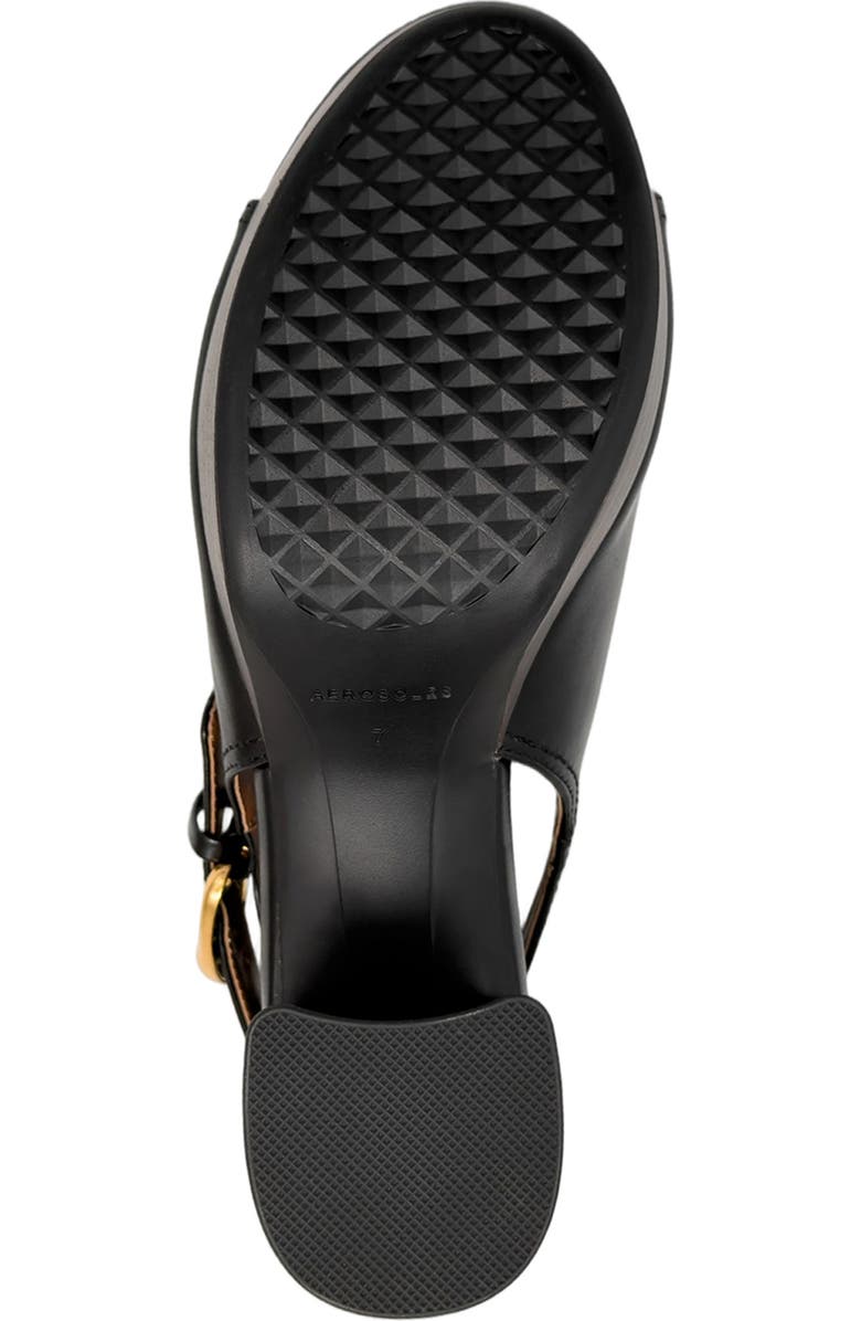 Aerosoles Chancey Platform Sandal, Alternate, color, Black Faux Leather