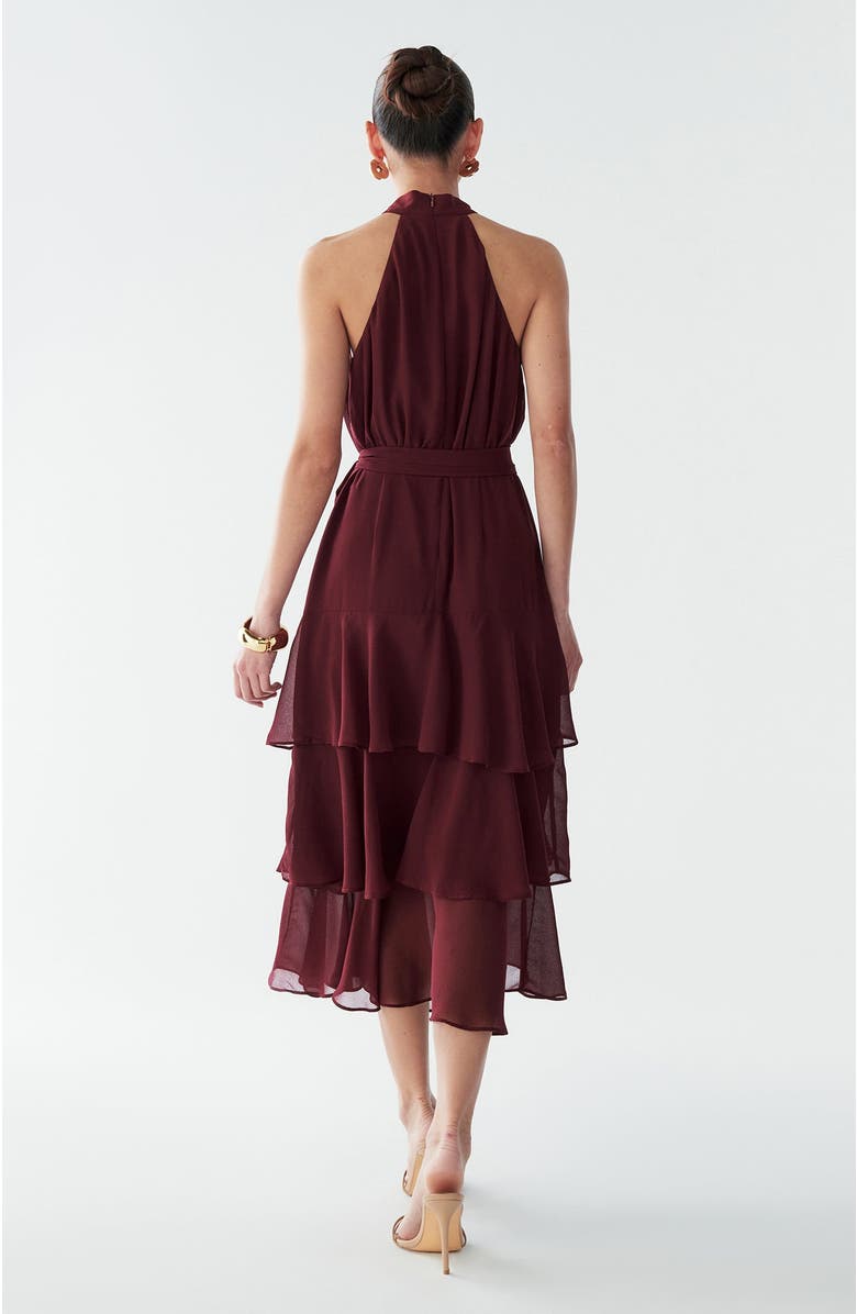 BWLDR Tony Midi Dress, Alternate, color, Burgundy