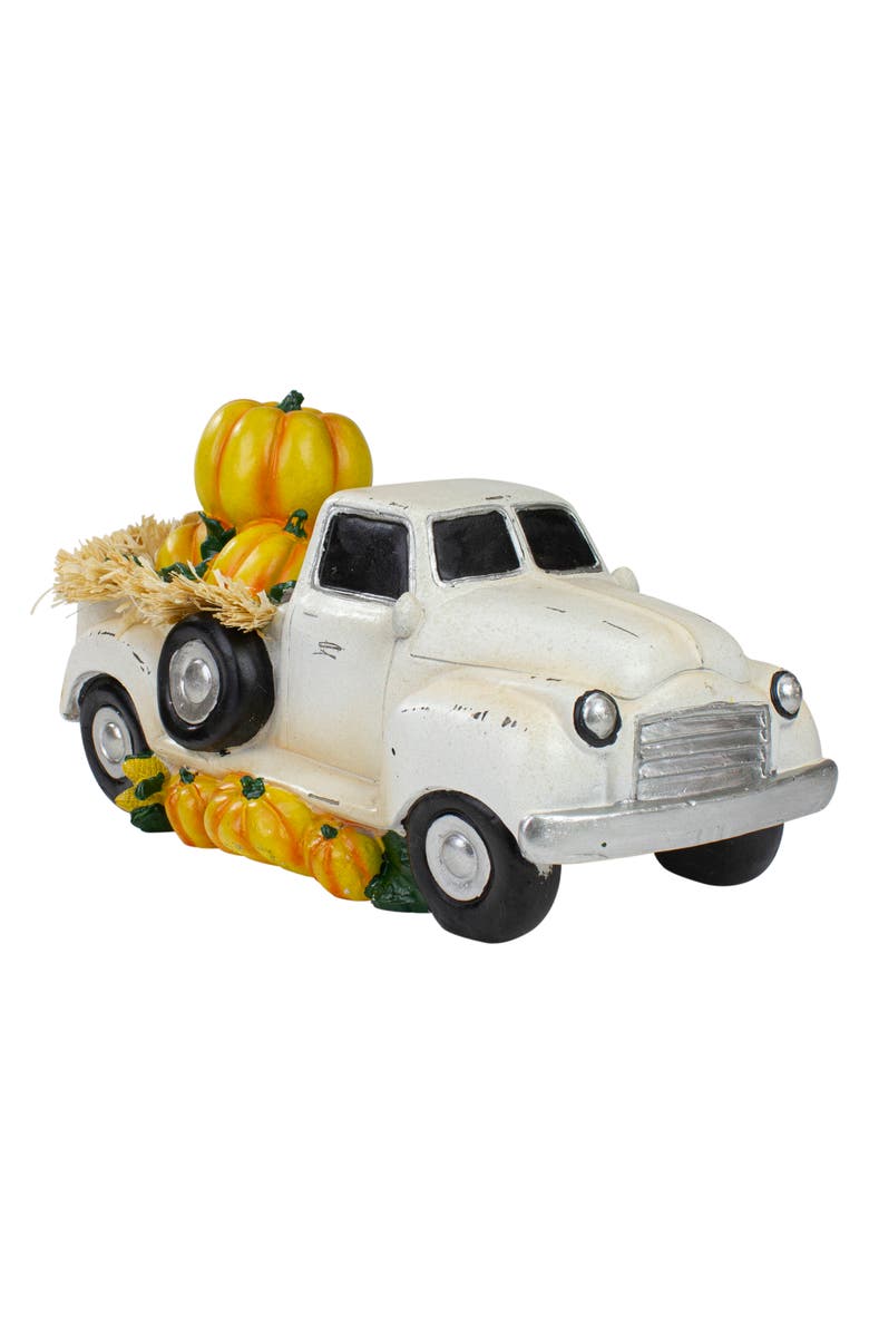 Northlight Vintage Truck with Pumpkins and Hay Fall Harvest Decoration - 11.25", Main, color, 