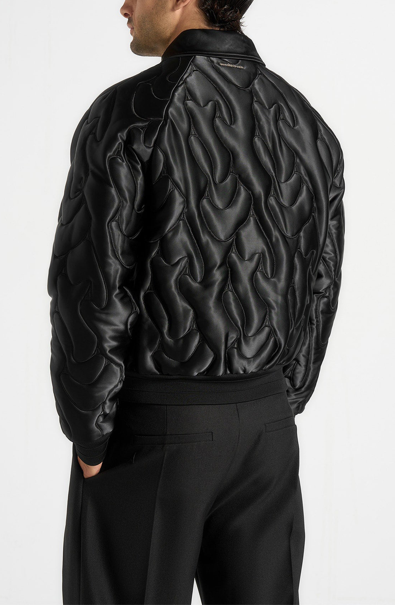 Manière De Voir Ugo Satin Embroidered Jacket, Alternate, color, Black