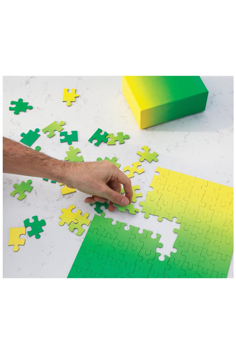 Small Gradient Jigsaw Puzzle, Alternate, color, GREEN/ YELLOW