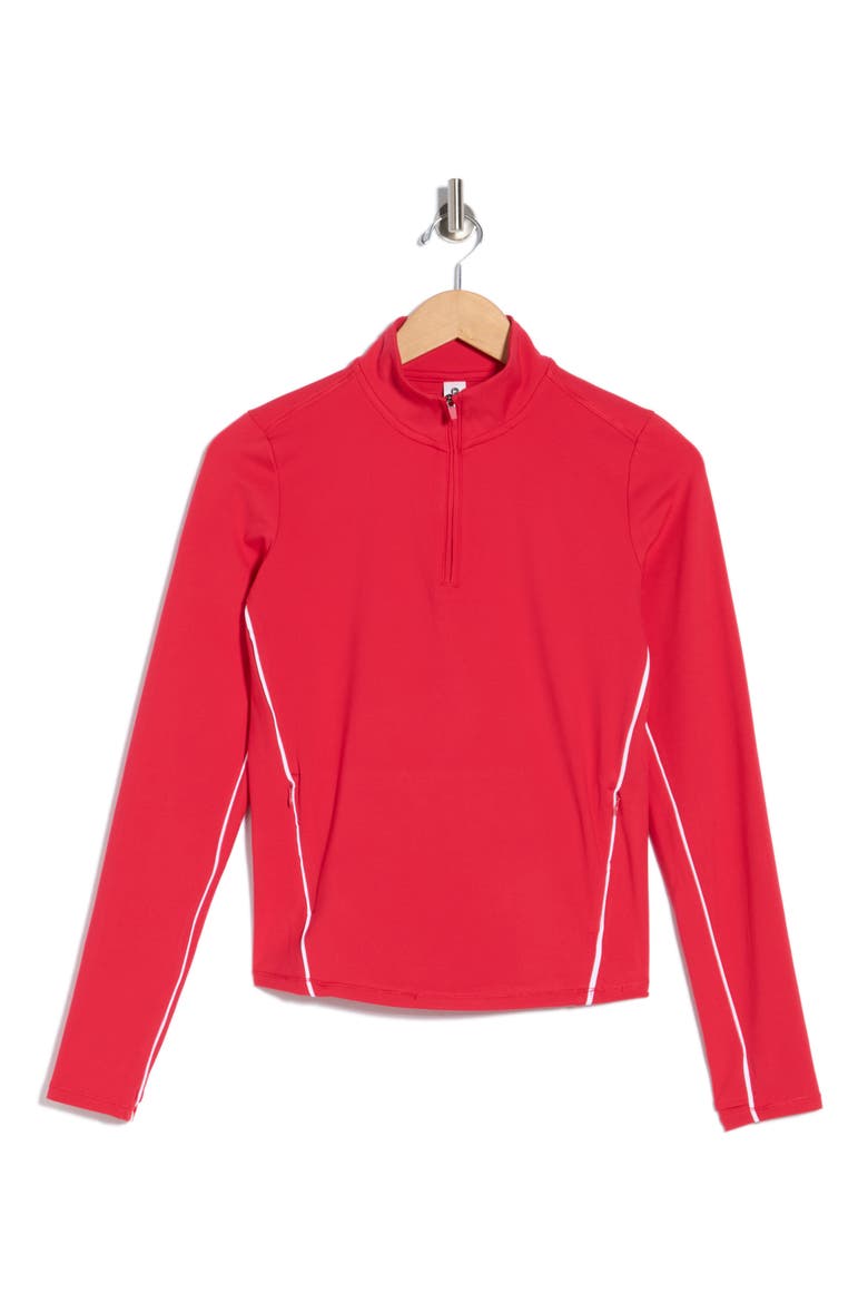 Tennis Interlock Half Zip Pullover, Alternate, color, SPICY RED