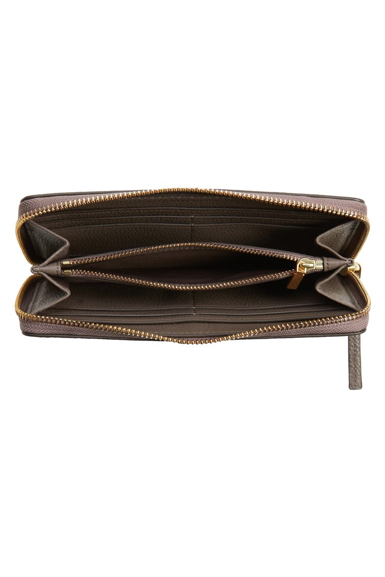 McGraw Leather Continental Zip Wallet, Alternate, color, SILVER MAPLE