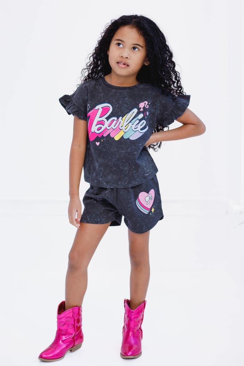 Wash T-Shirt & Shorts Set, Alternate, color, Charcoal Gray