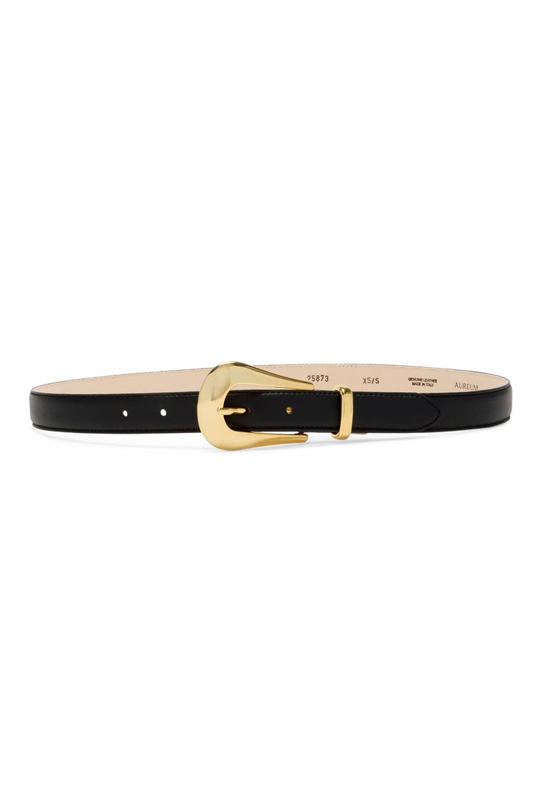 No. 17 Suede Belt, Main, color, BLACK/ GOLD