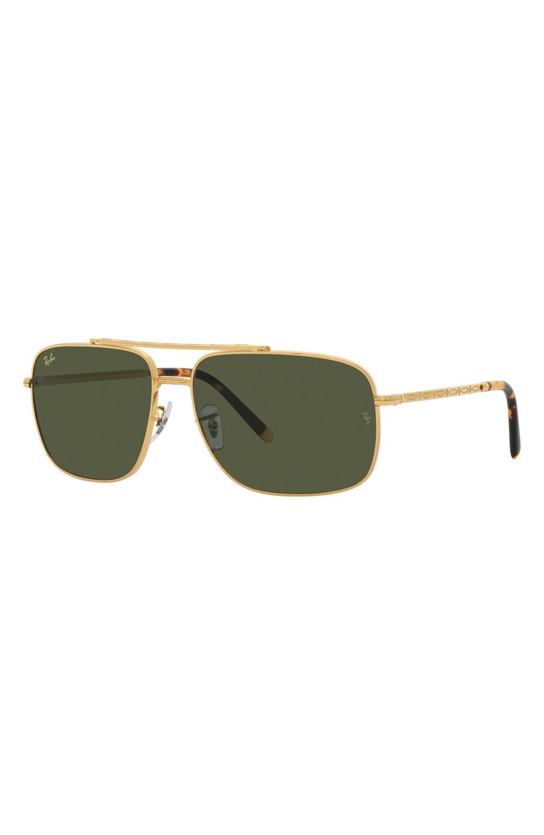 Ray-Ban 62mm Pillow Sunglasses, Alternate, color, Yellow Gold