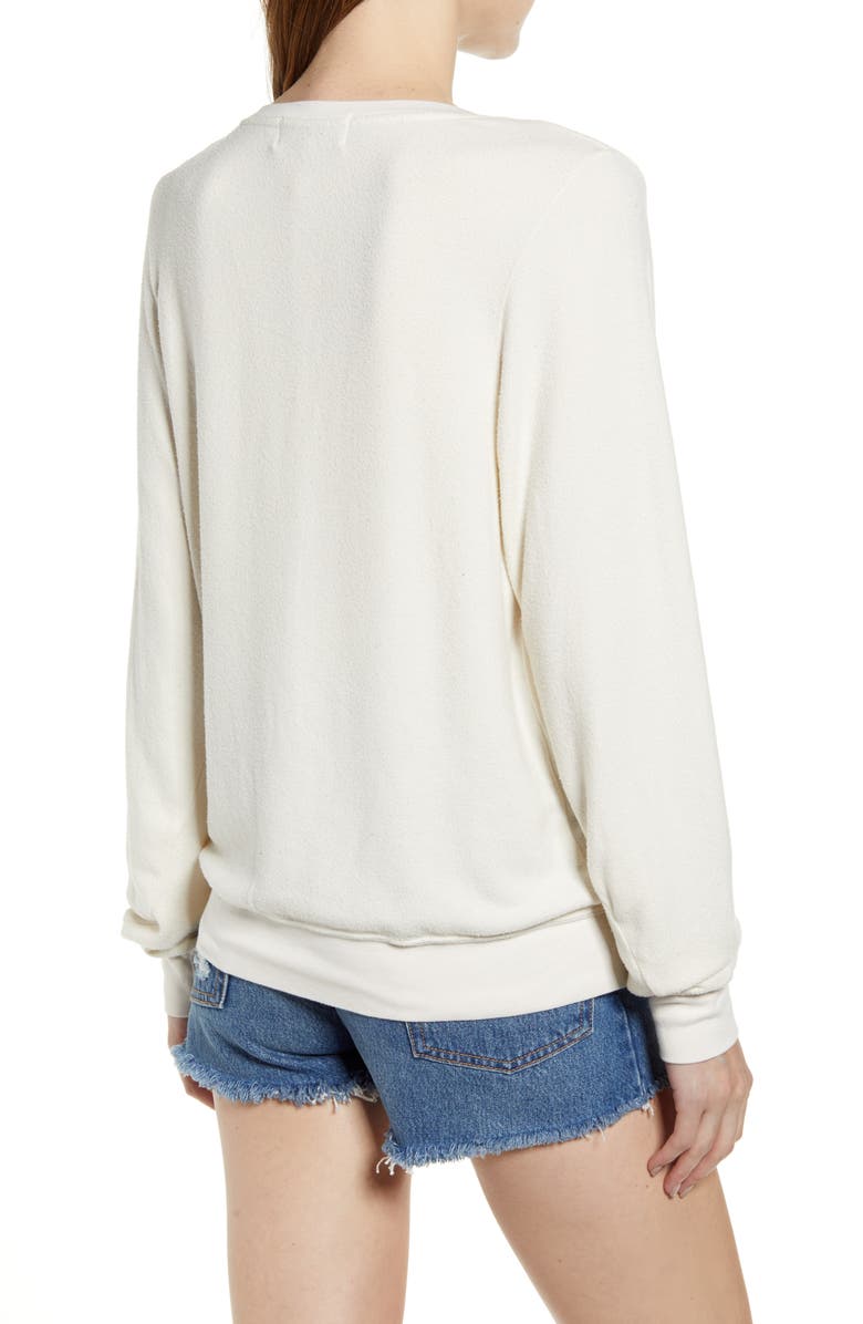 Wildfox Pop Americana Flag Print Baggy Beach Jumper Sweatshirt, Alternate, color,