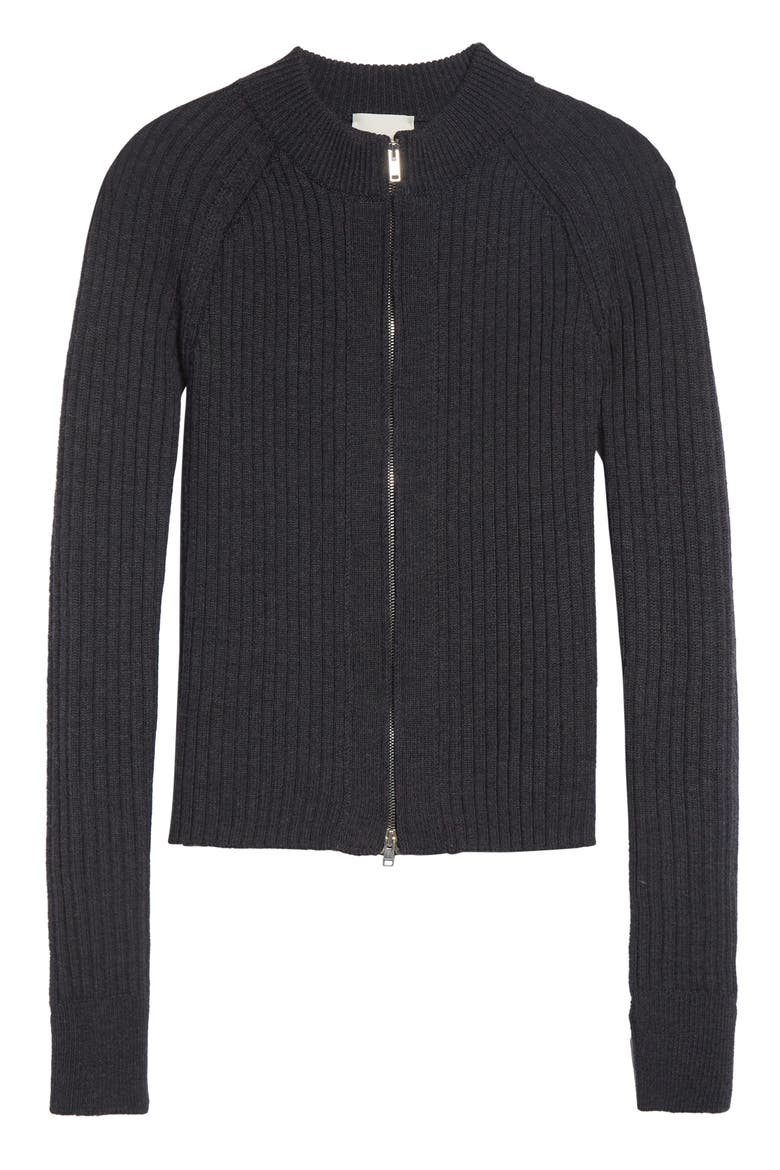 Vice Merino Wool Blend Zip Cardigan, Alternate, color, ANTHRACITE
