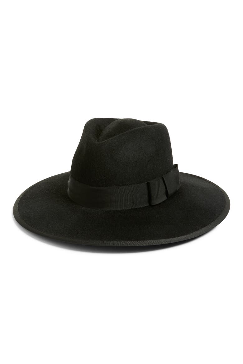 Joanna III Wool Felt Hat, Main, color, BLACK/ BLACK