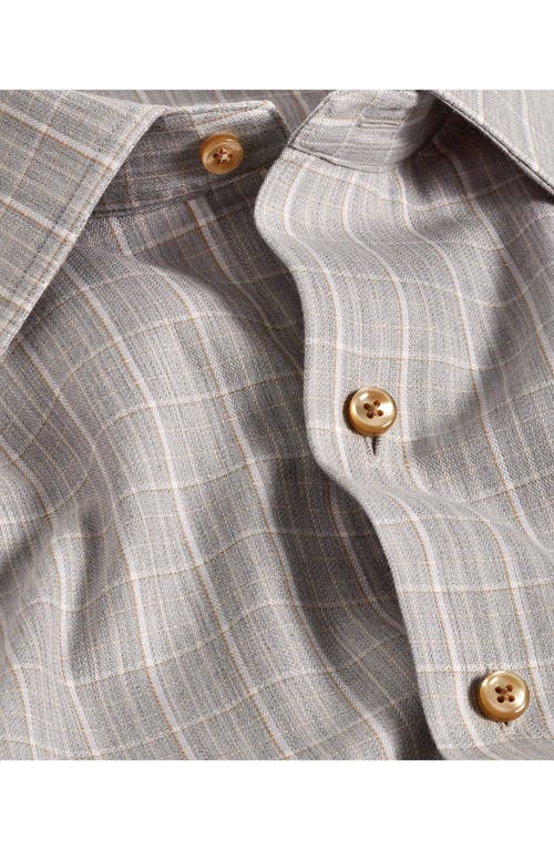 David Donahue Printed Sport Shirt In Neutral