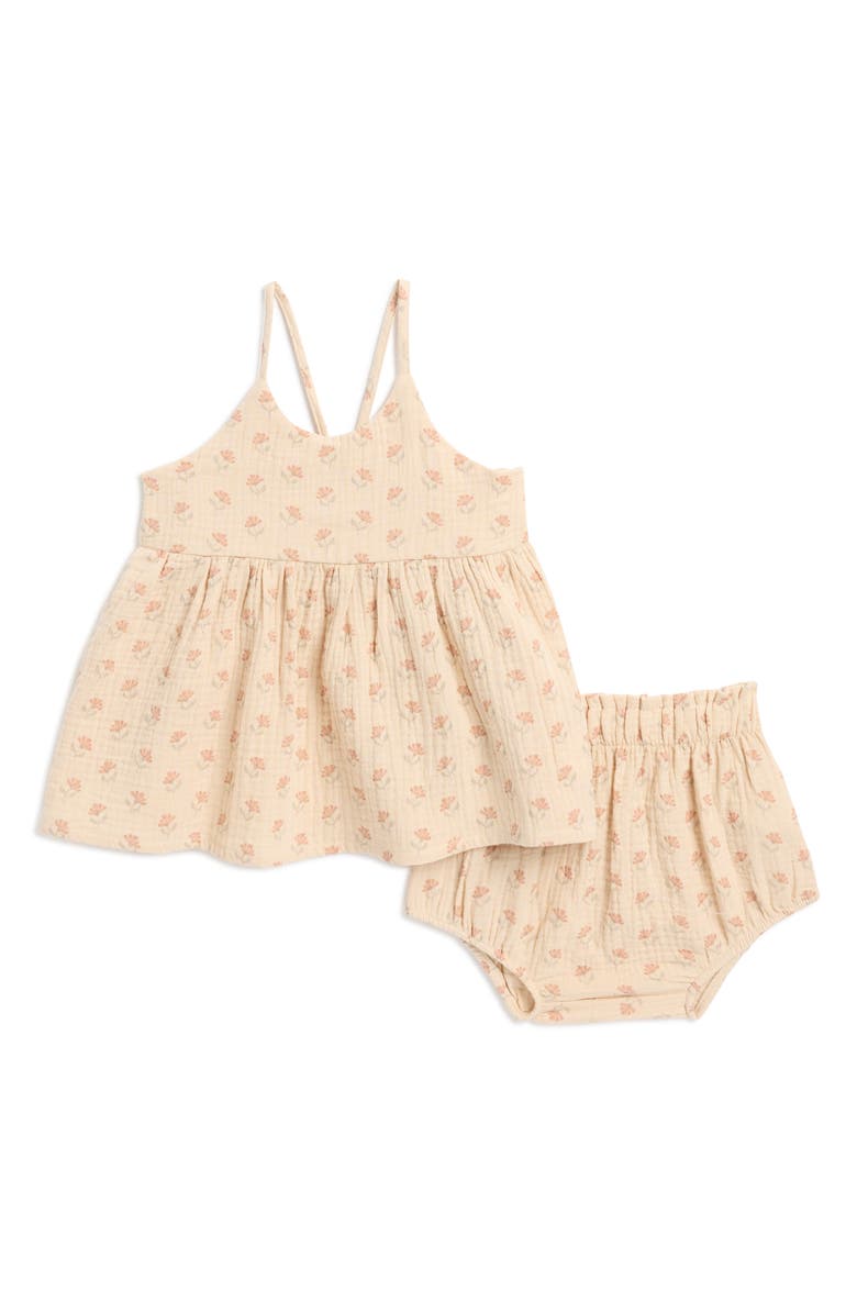 Rylee + Cru Kids' Zenni Cotton Dress & Bloomer Set, Main, color, 