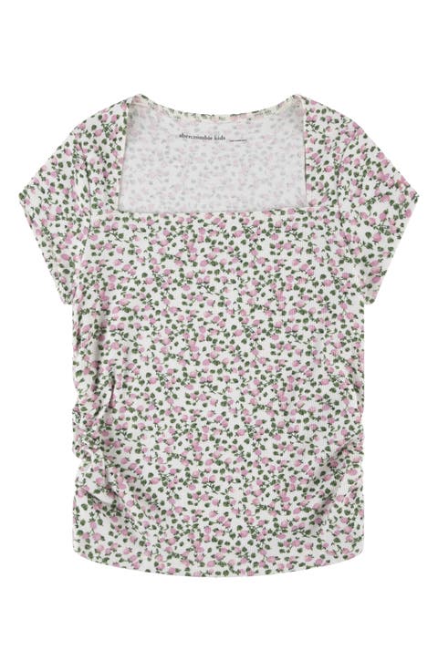 Kids' Floral Square Neck Top (Little Kid & Big Kid)