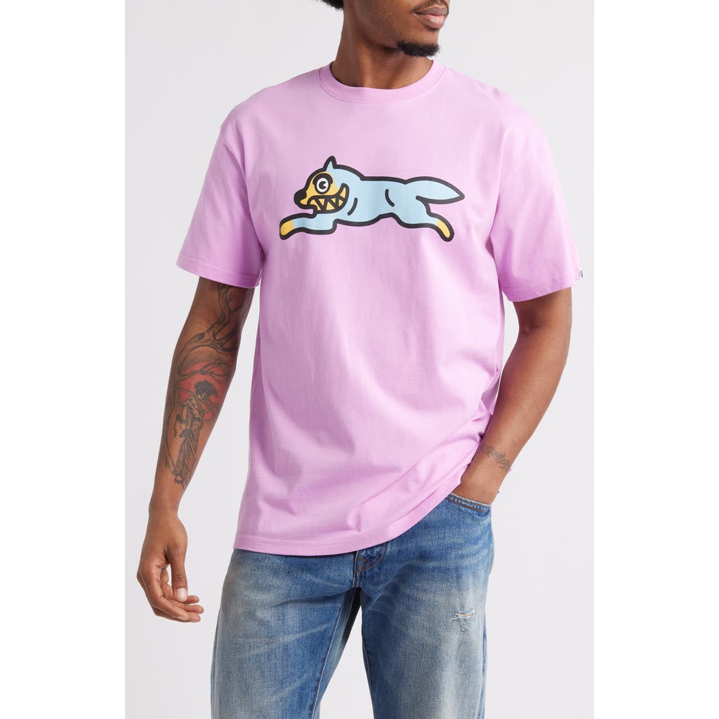 Icecream Running Dog Graphic T-shirt In Pink