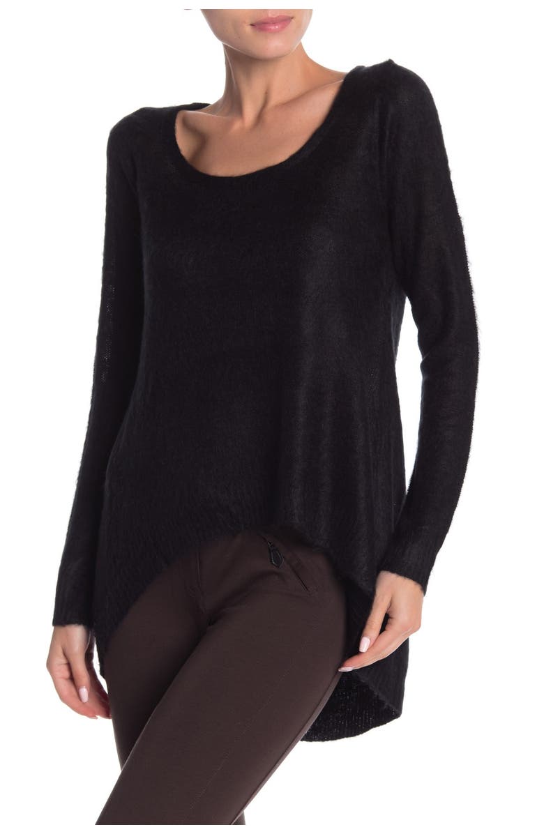 Vertigo Paris Hi-Lo Scoop Neck Fuzzy Pullover Sweater, Alternate, color, 