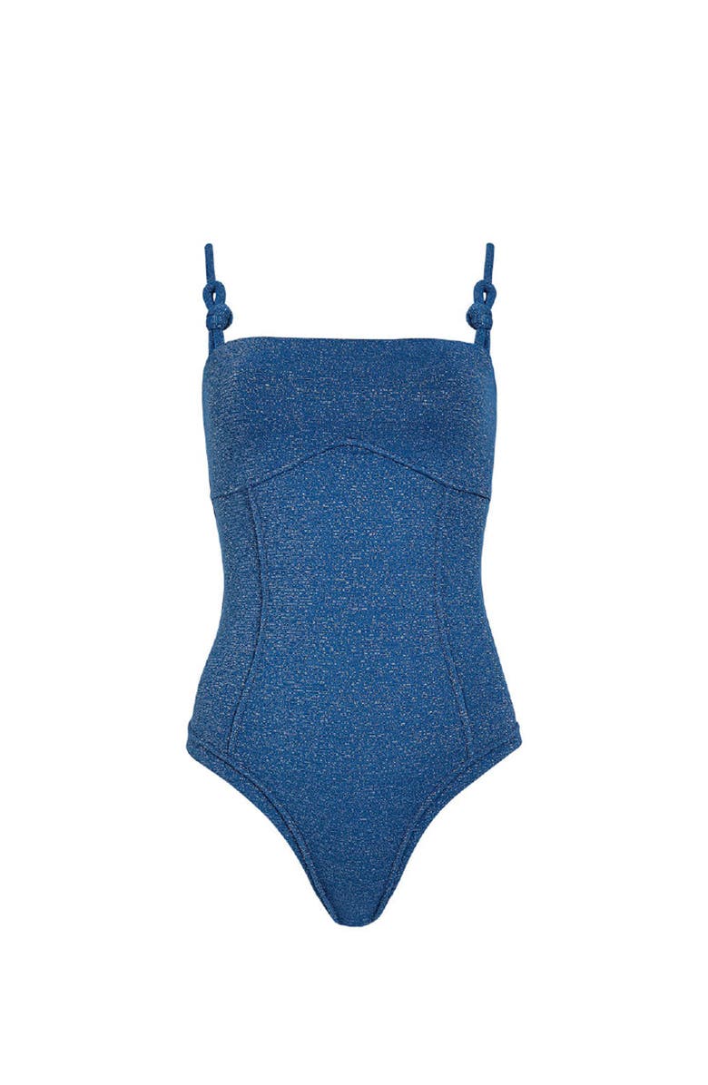 KIBYS Sacred Sun Nube Luxe Shimmer Sculpting One Piece, Alternate, color, Shimmery Blue