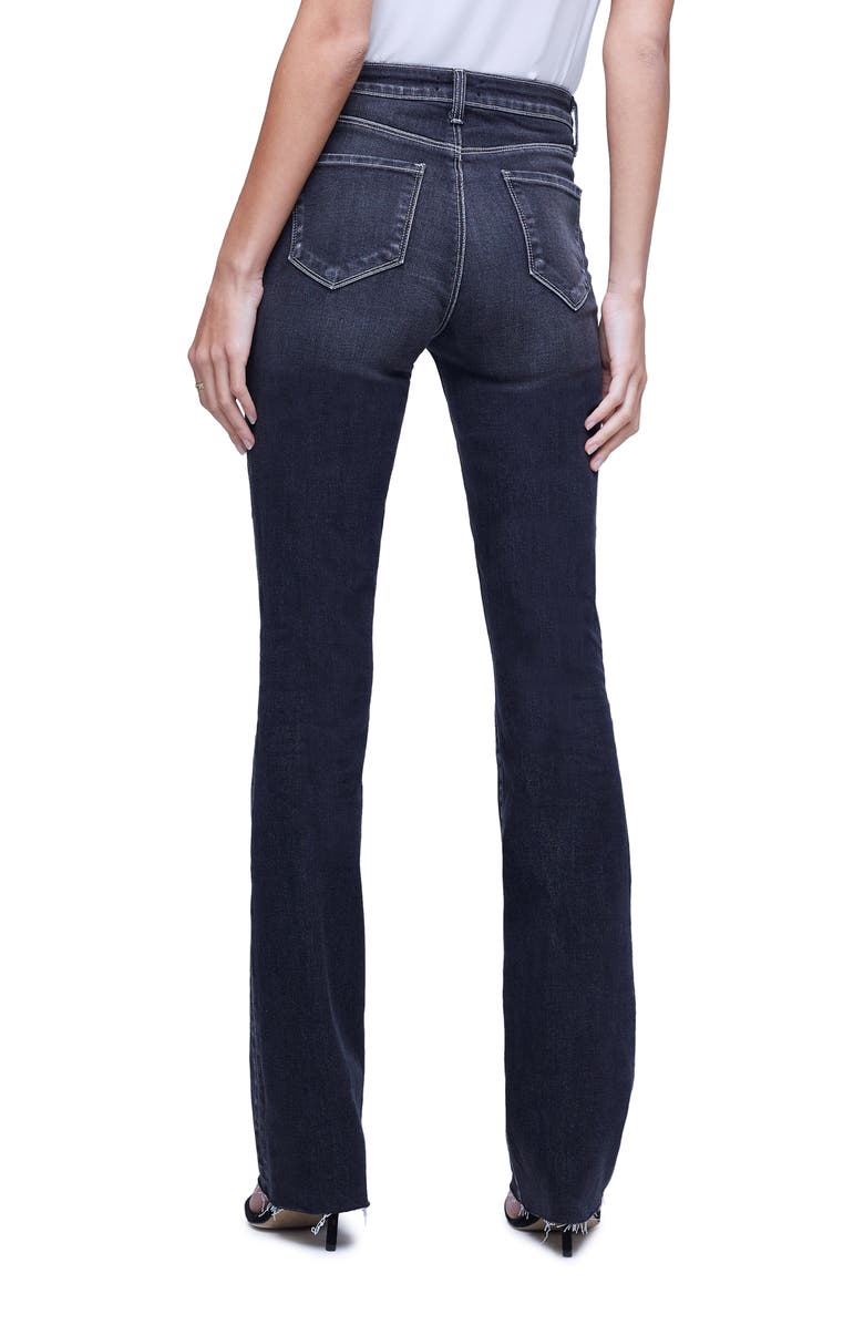 L'AGENCE Ruth High Waist Raw Hem Straight Leg Jeans, Alternate, color, 