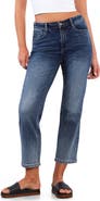 HINT OF BLU Ankle Slim Straight Leg Jeans