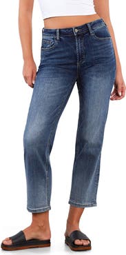 HINT OF BLU Ankle Slim Straight Leg Jeans