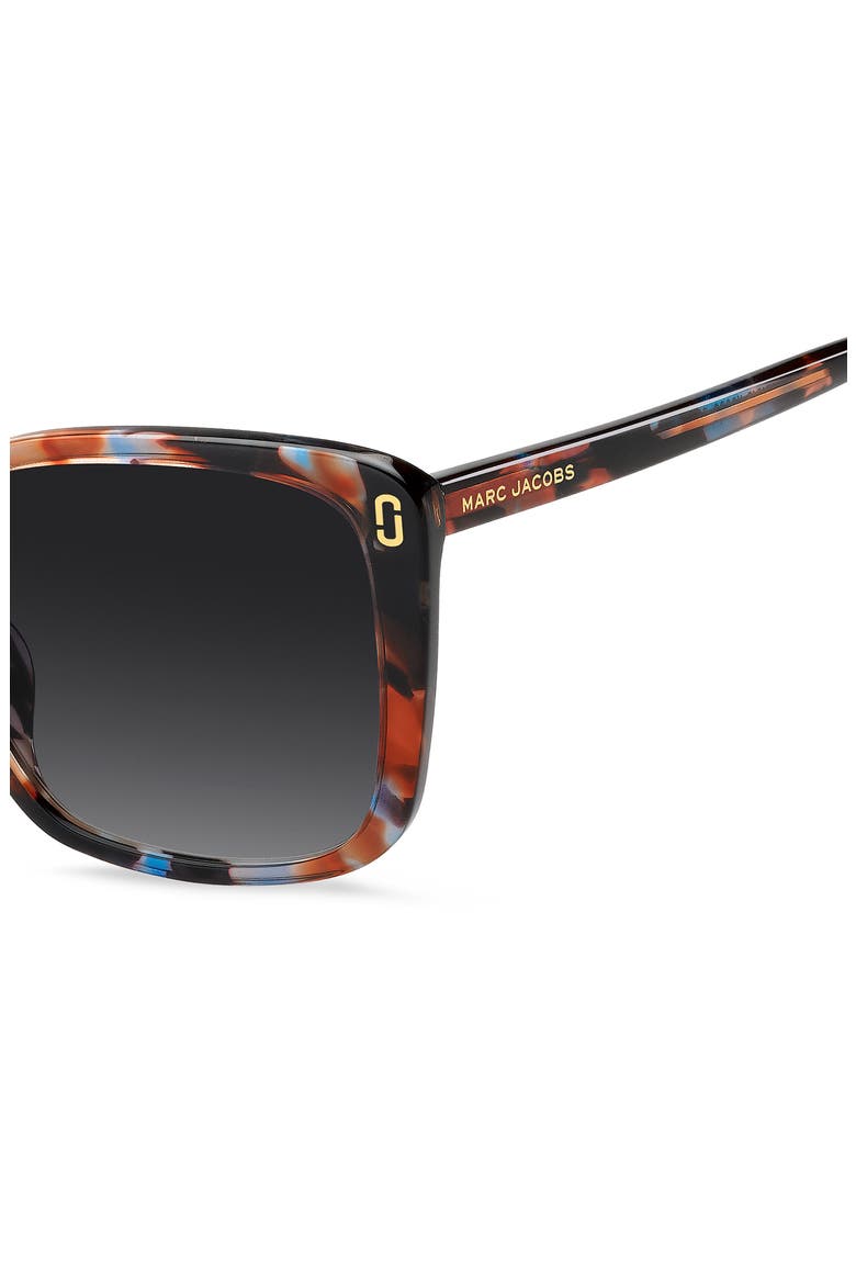 56mm Gradient Butterfly Sunglasses, Alternate, color, BROWN BLUE HAVANA/ DARK GREY