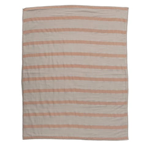 Striped Cotton Double Cloth Printed Baby Blanket in Bag