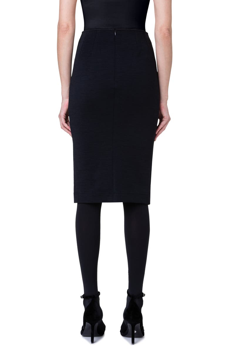 Akris punto Stretch Wool & Cotton Blend Pencil Skirt, Alternate, color, 