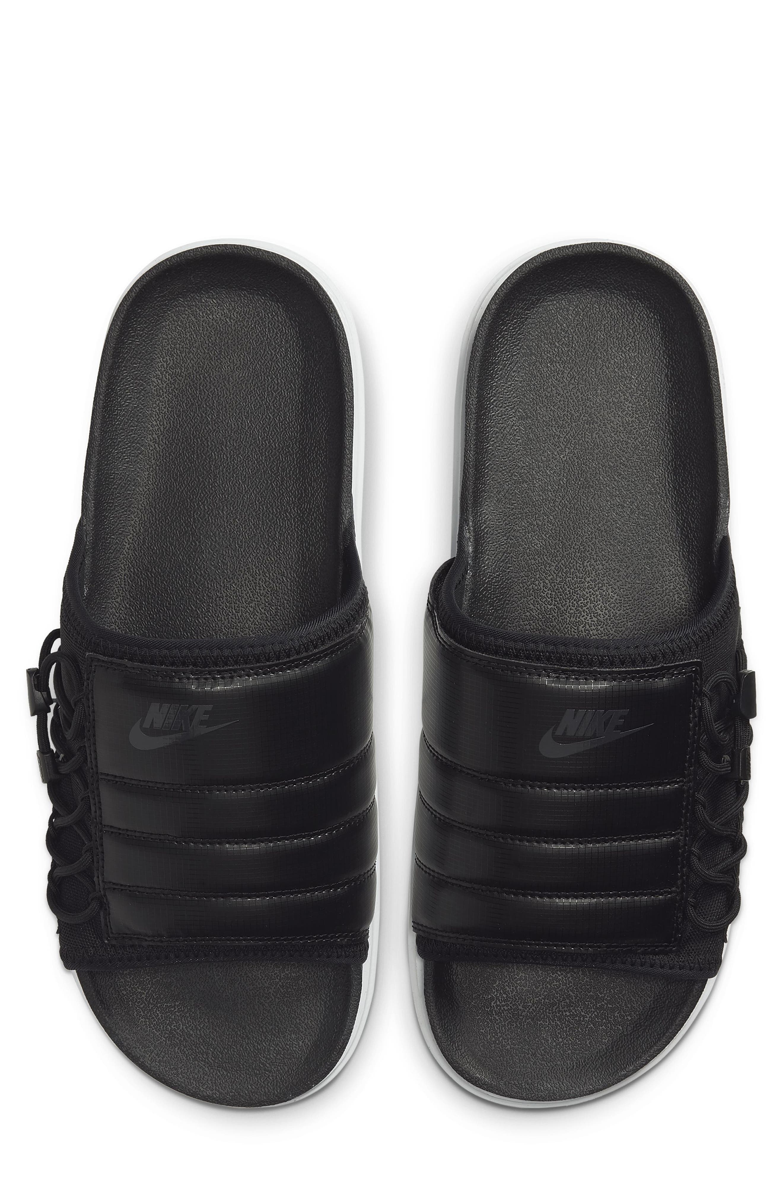 Asuna Slide Sandal, Alternate, color, BLACK/ ANTHRACITE/ WHITE