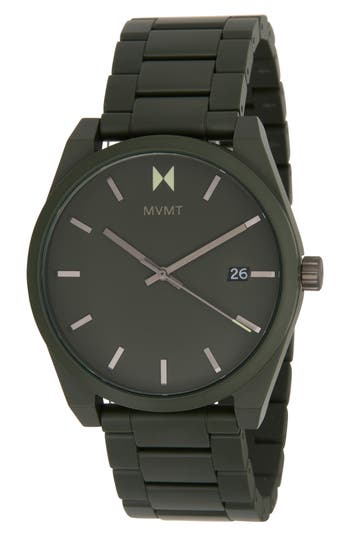 Mvmt Watches Element Ceramic Quartz Bracelet Watch, 43mm In Green