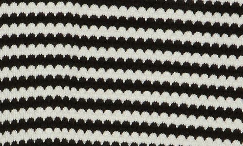 Adrianna Papell Scalloped Stripe Sweater In Multi